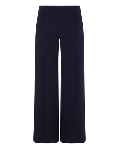 Women's Double Face Pants Navy Blue