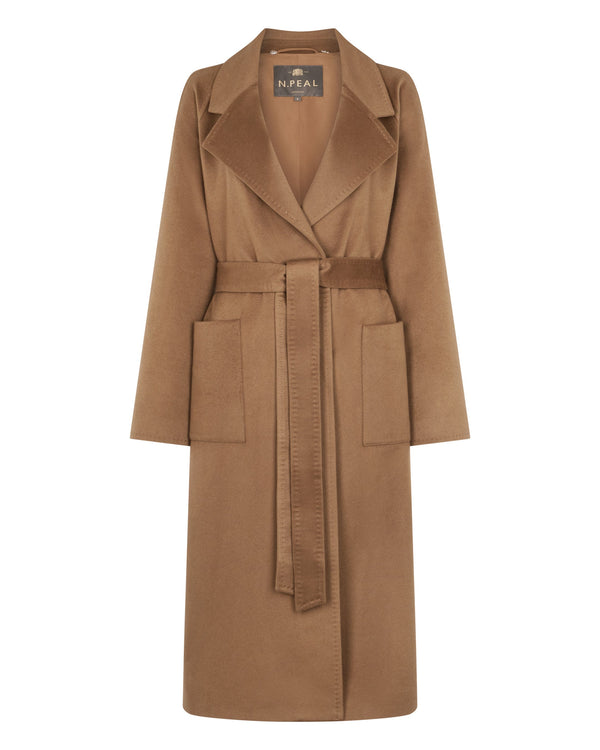 Women's Longline City Coat With Fur Trim 2