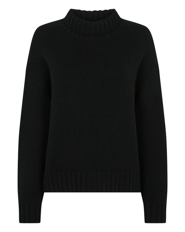 Women's Chunky Funnel Neck Cashmere Sweater 2
