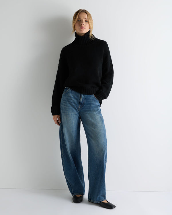 Women's Chunky Funnel Neck Cashmere Sweater 3