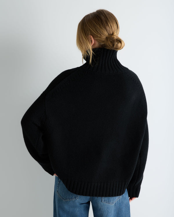 Women's Chunky Funnel Neck Cashmere Sweater 4