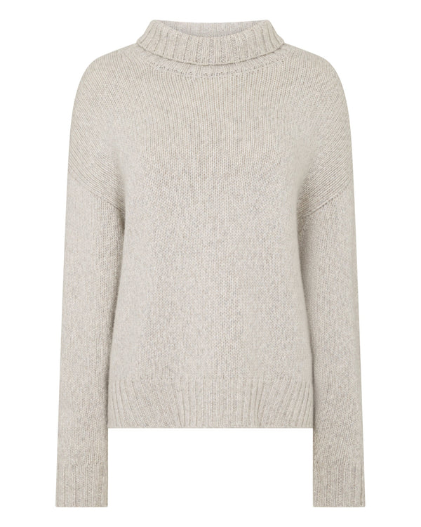 Women's Chunky Funnel Neck Cashmere Sweater 2