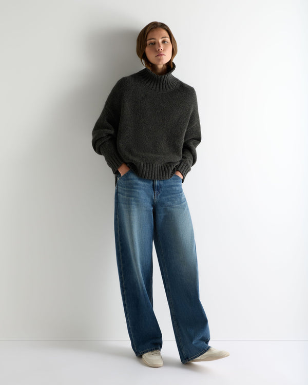 Women's Chunky Funnel Neck Cashmere Sweater  3