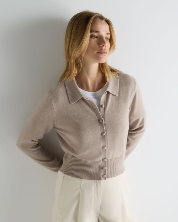 Women's Thea Collared Cashmere Cardigan 1