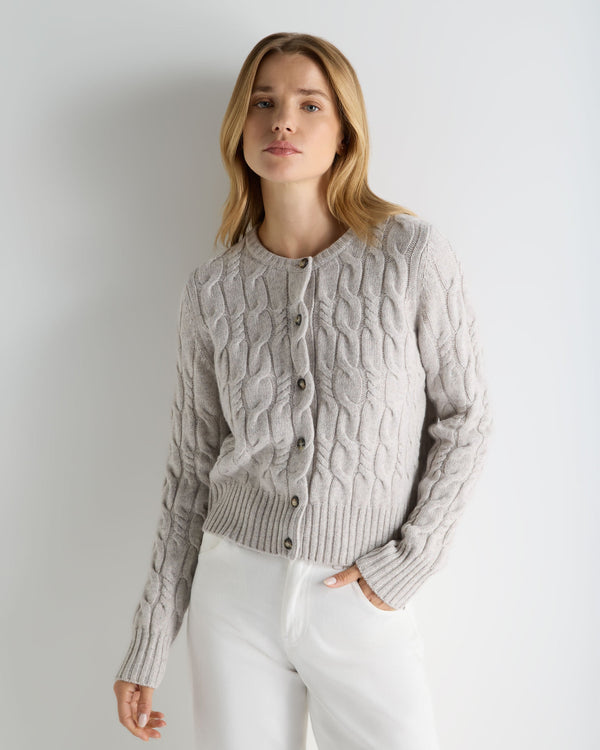 Women's Cable Cashmere Cardigan 1