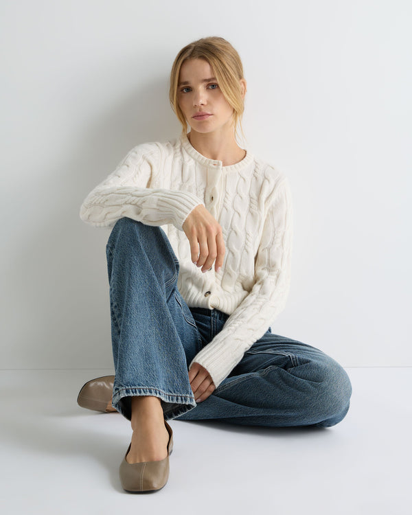 Women's Cable Cashmere Cardigan 3