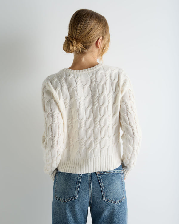 Women's Cable Cashmere Cardigan 4