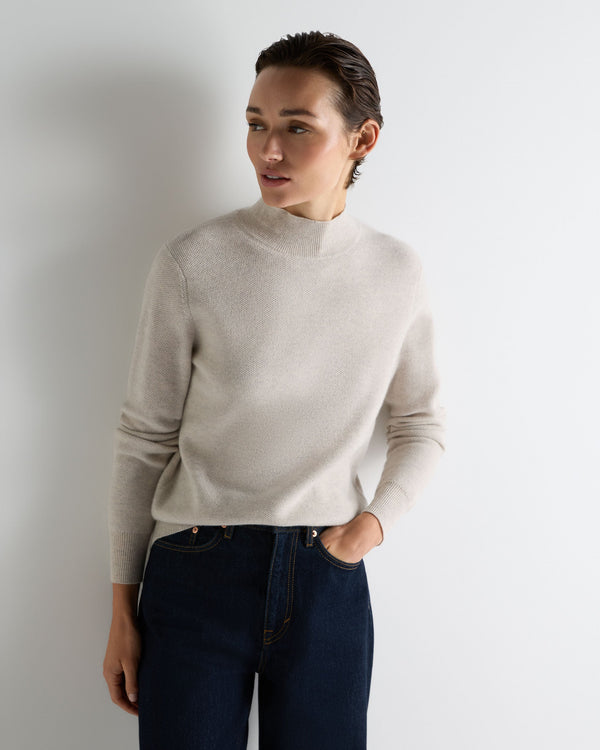 Women's Honeycomb Knit Cashmere Sweater 1