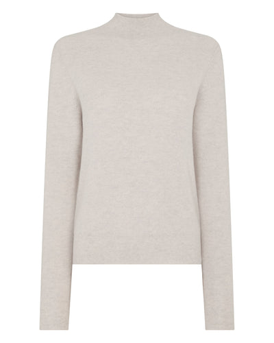 N.Peal Women's Honeycomb Knit Cashmere Jumper Pebble Grey
