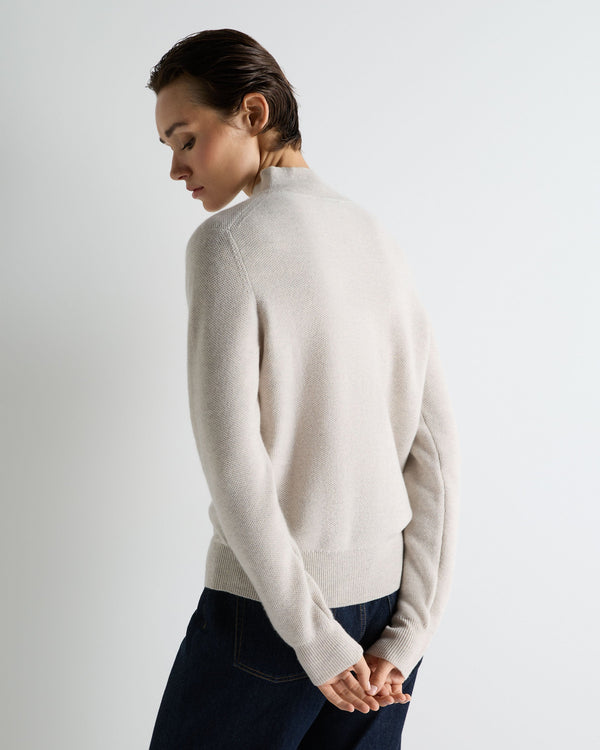 Women's Honeycomb Knit Cashmere Sweater 4