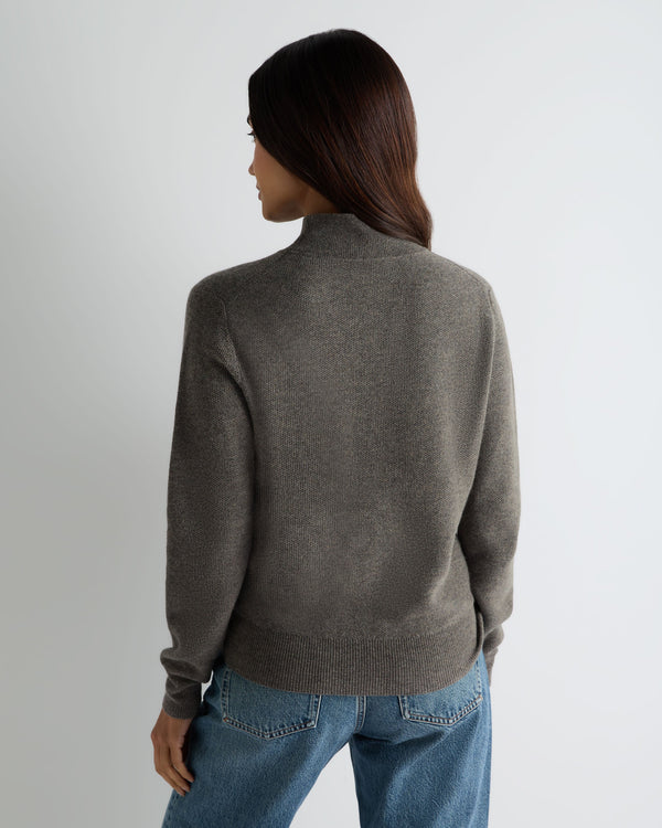 Women's Honeycomb Knit Cashmere Sweater 4