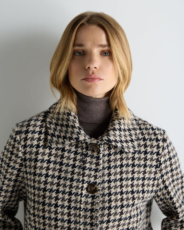 Women's Icon Dogtooth City Jacket With Fur Collar 7