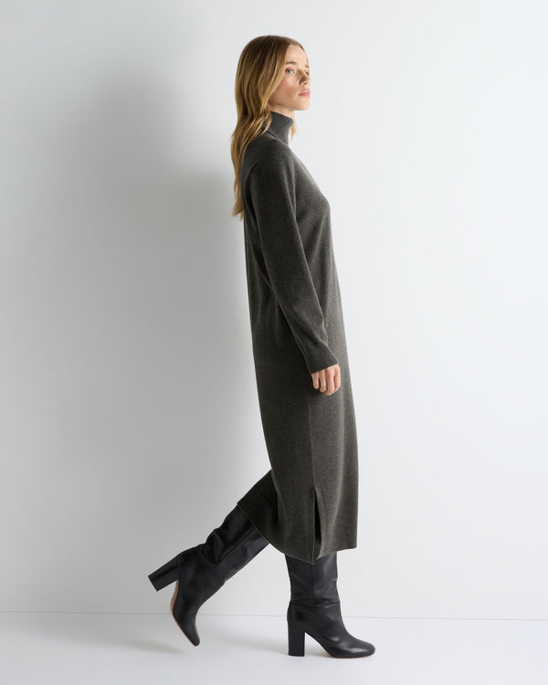 Women's Turtle Neck Cashmere Sweater Dress  6