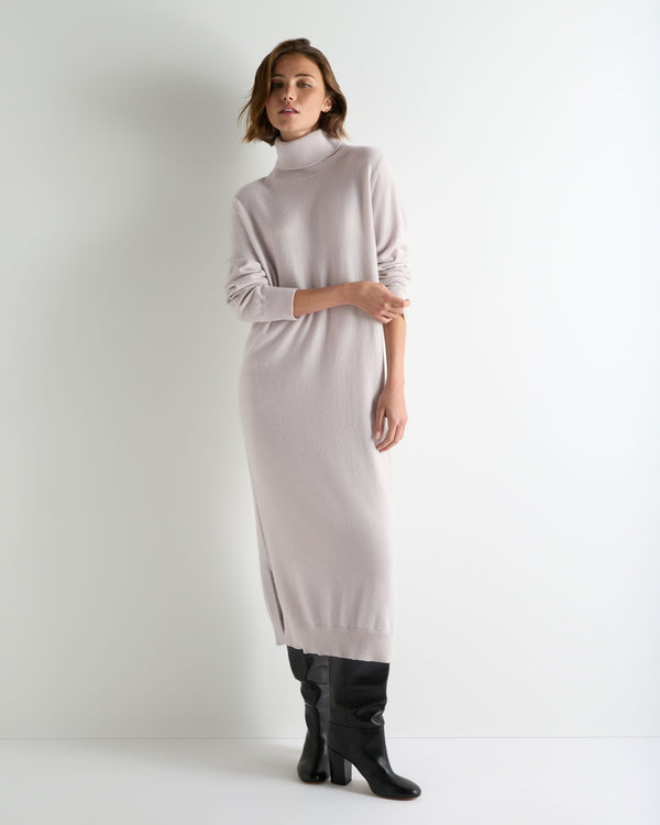 Women's Turtle Neck Cashmere Sweater Dress 1