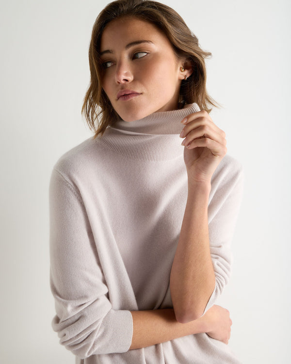 Women's Turtle Neck Cashmere Sweater Dress 5