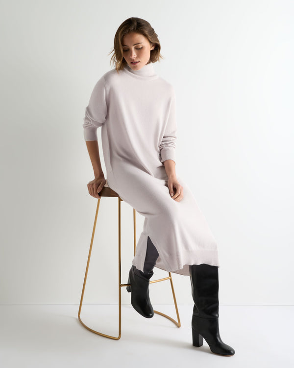 Women's Turtle Neck Cashmere Sweater Dress 7