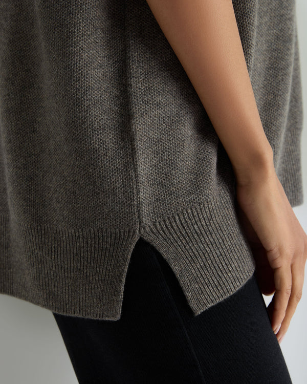 Women's Honeycomb Sleeveless Cashmere Sweater 6