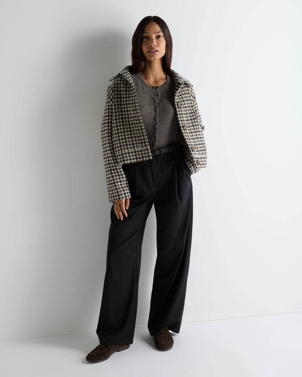 Women's Covered Button Cashmere Cardigan 3