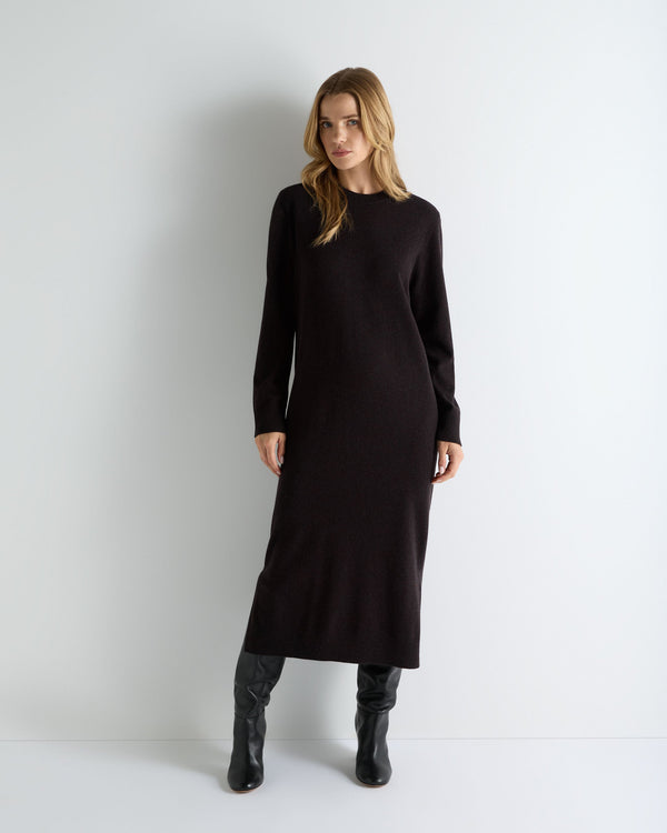 Women's Round Neck Cashmere Sweater Dress 1