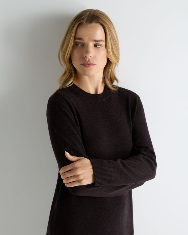 Women's Round Neck Cashmere Sweater Dress 5