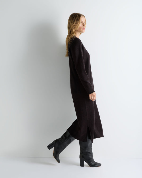 Women's Round Neck Cashmere Sweater Dress 6