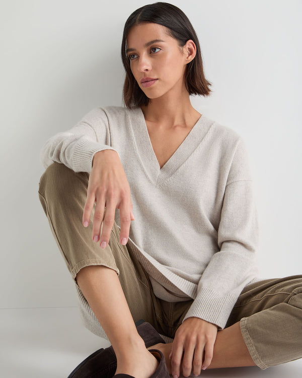 Women's Elise Long V Neck Cashmere Tunic 5