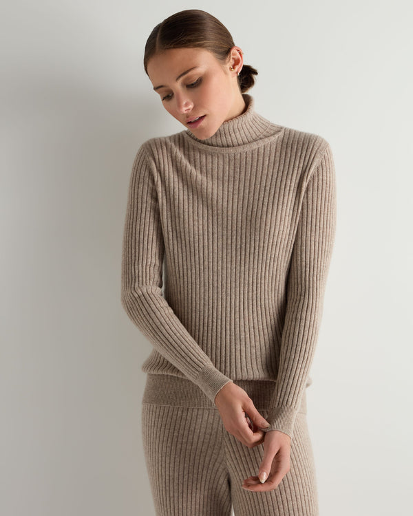 Women's Turtle Neck Cashmere Sweater 1
