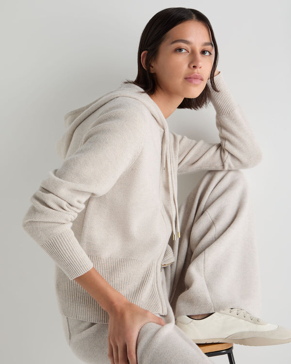 Women's Honeycomb Zipper Cashmere Hoodie 6