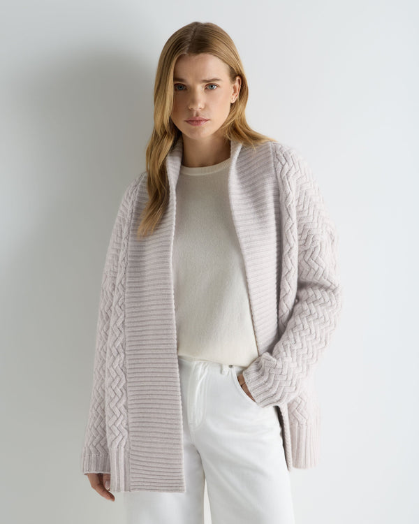 Women's Heirloom Basketweave Cashmere Cardigan 1