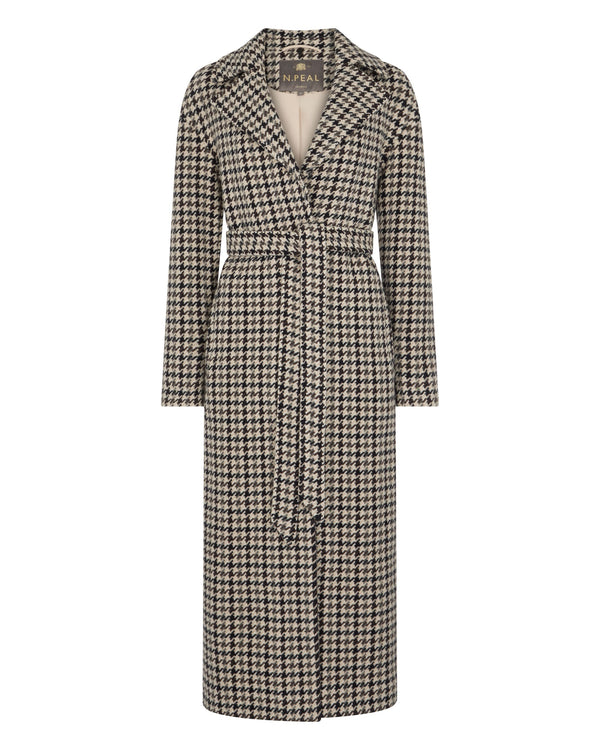 Women's Icon Dogtooth City Coat With Fur Collar 2