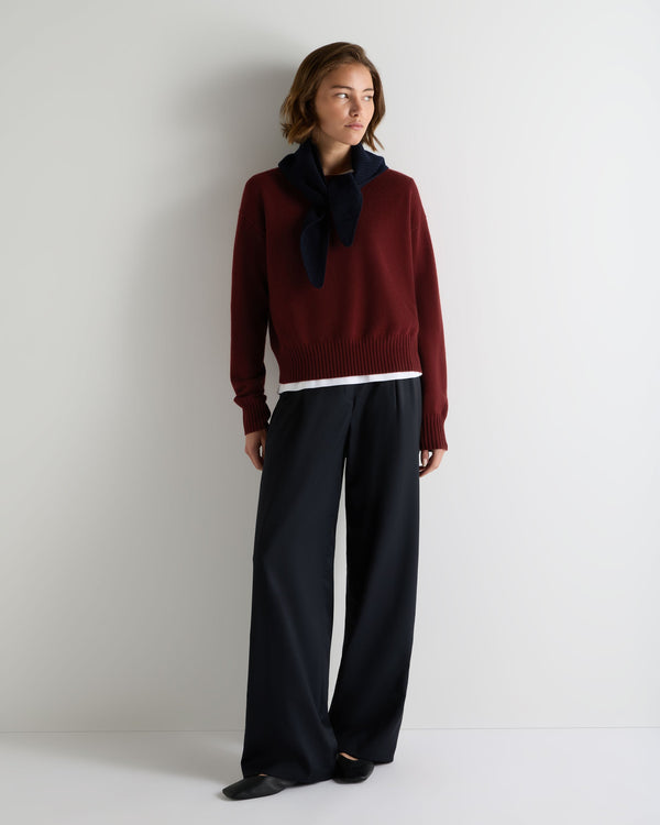 Women's Crop Boat Neck Cashmere Sweater 3