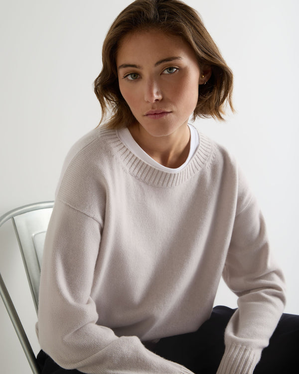 Women's Crop Boat Neck Cashmere Sweater 5
