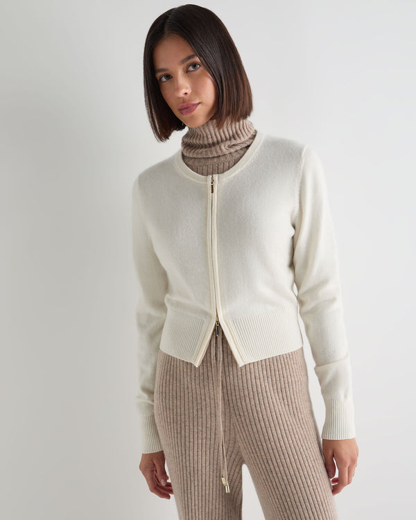 Women's Ivy Zipped Cashmere Cardigan 1