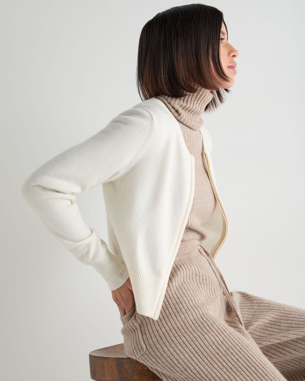 Women's Ivy Zipped Cashmere Cardigan 5