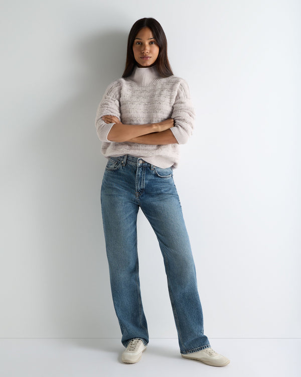 Women's Fairisle Funnel Neck Cashmere Sweater With Lurex 3