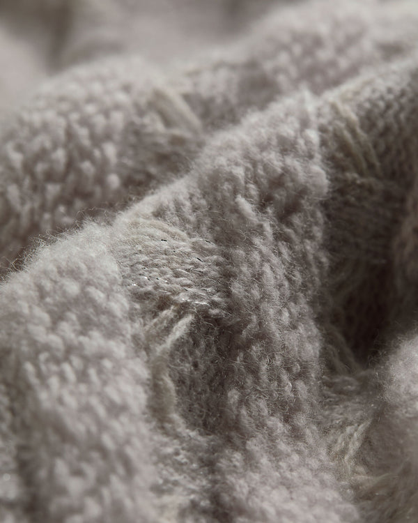 Women's Fairisle Funnel Neck Cashmere Sweater With Lurex 7