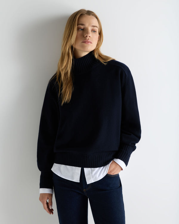 Women's Funnel Neck Cashmere Sweater 1