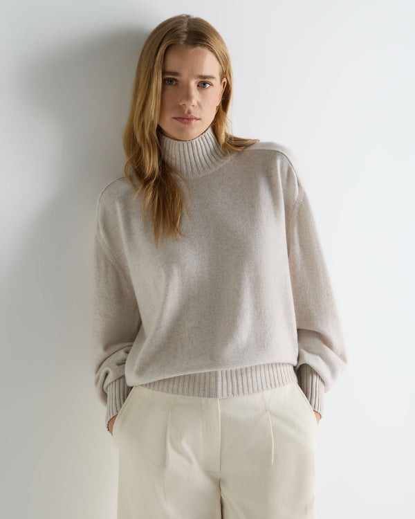 Women's Funnel Neck Cashmere Sweater 1