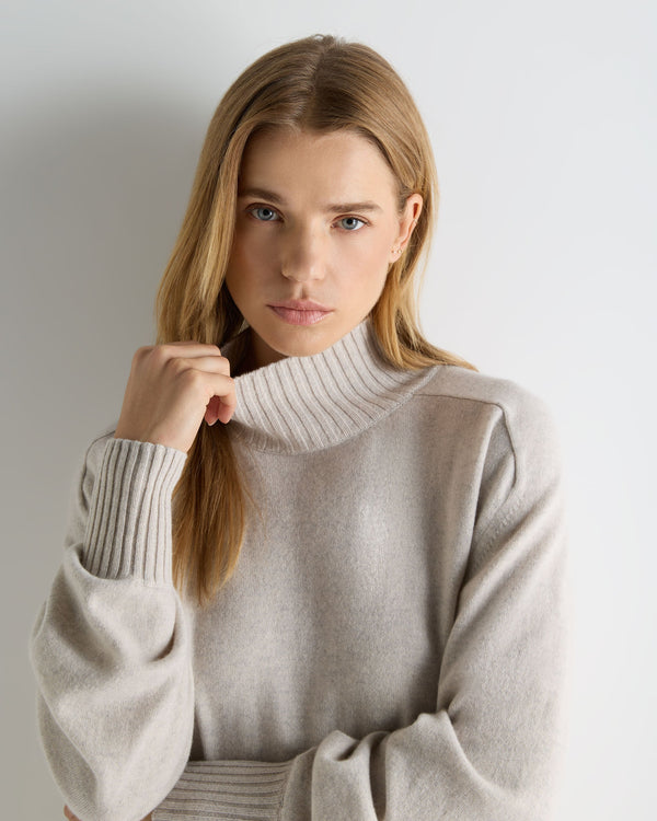 Women's Funnel Neck Cashmere Sweater 5