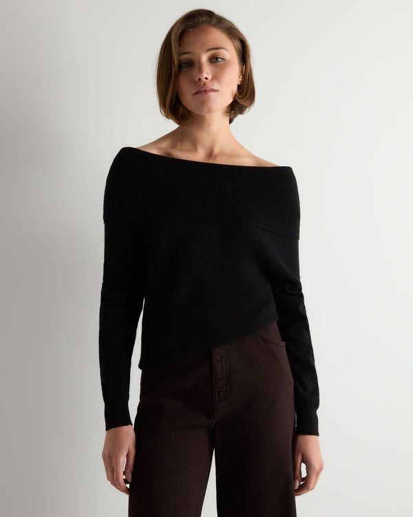 Women's Off-The-Shoulder Cashmere Sweater 1