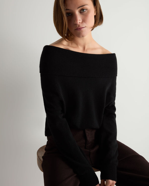 Women's Off-The-Shoulder Cashmere Sweater 5