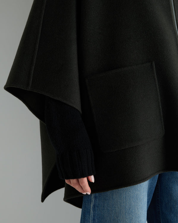 Women's Ribbed Collar Woven Cape 6