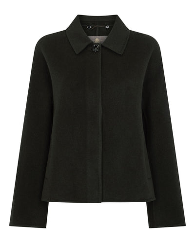 N.Peal Women's Laurel Fur Collared Jacket Green