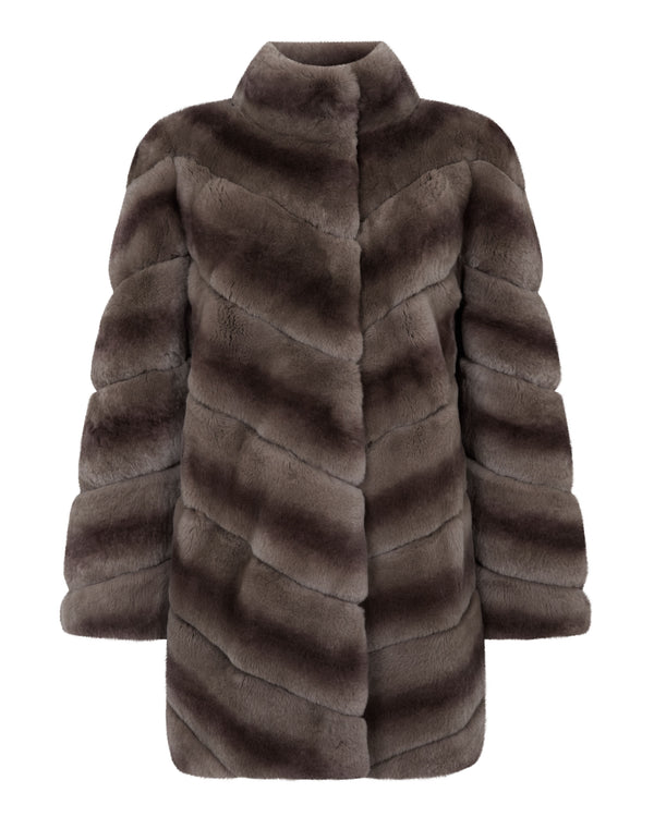 Women's Wren Rex Rabbit Coat Chocolate 2