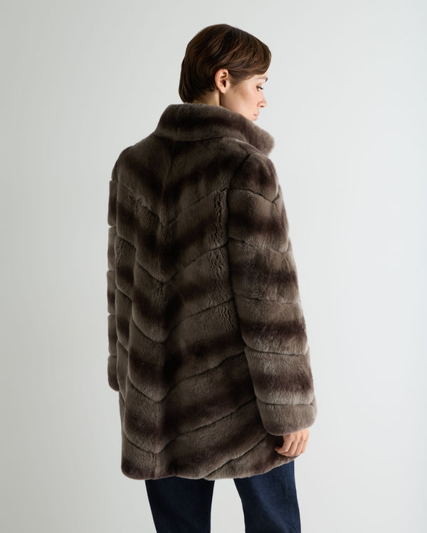 Women's Wren Rex Rabbit Coat Chocolate 4