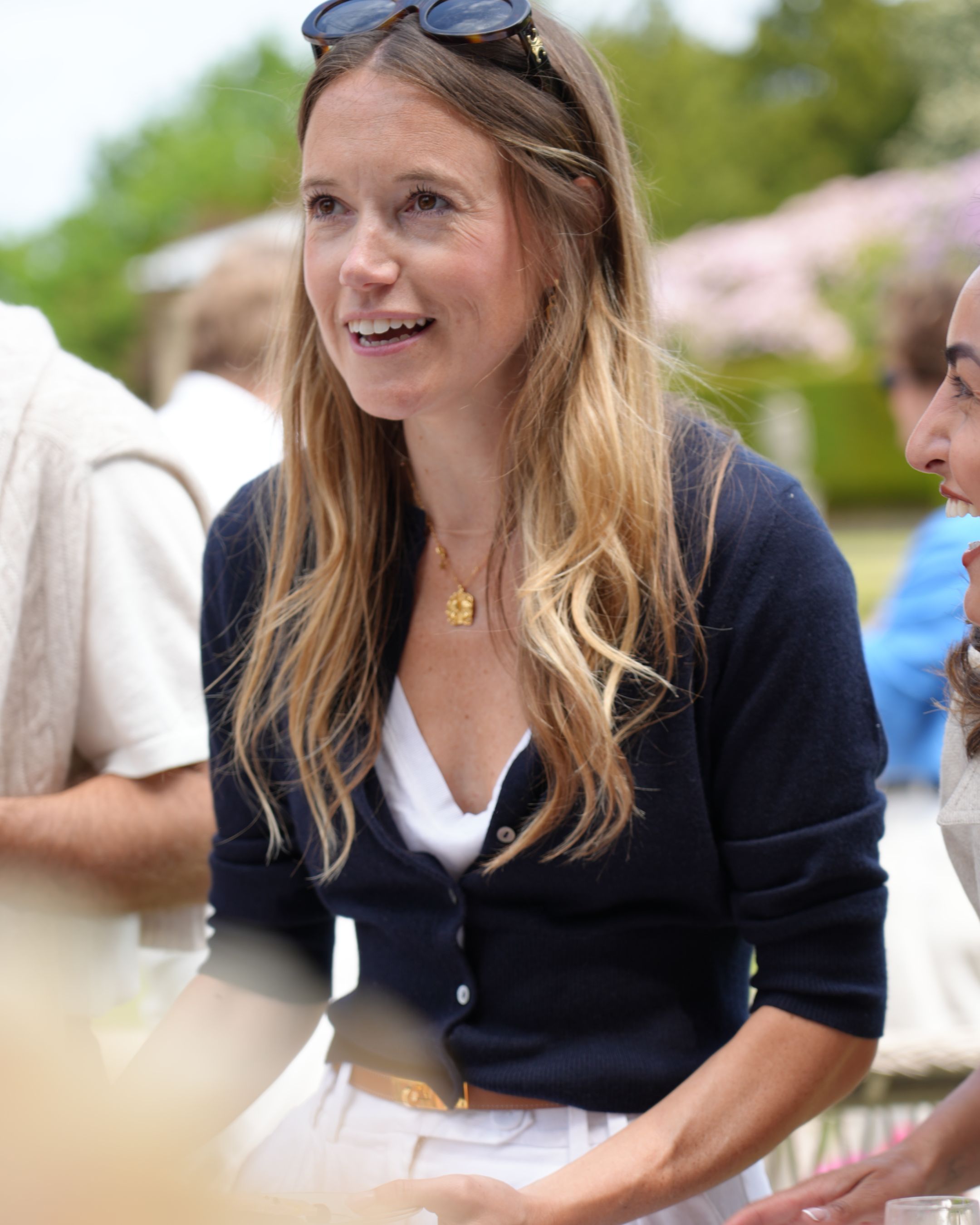 Women's Darcie Superfine Cashmere Cropped Cardigan Navy Blue | N.Peal