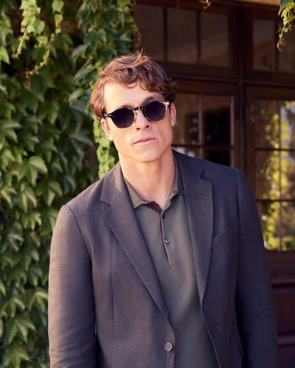 N.Peal Men's Amalfi Linen Jacket Arabica Khaki Green