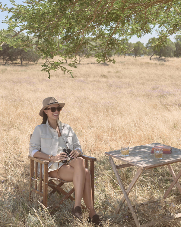 N.Peal Women's Avola Linen Blend Jacket Stone Brown