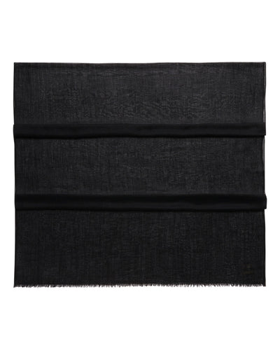 N.Peal Women's Ultrafine Pashmina Cashmere Shawl Black