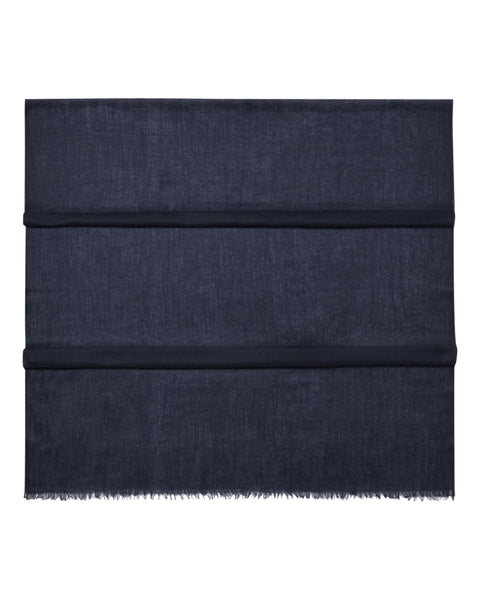Women's Ultrafine Pashmina Cashmere Shawl Navy Blue | N.Peal